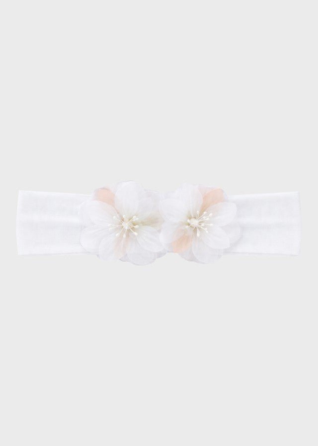 Fascia Capelli Cerimonia Bianca FA081/R corredino e abbigliamento neonato | NANU' BABY