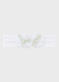 Fascia Capelli Cerimonia Bianca FA081/V corredino e abbigliamento neonato | NANU' BABY