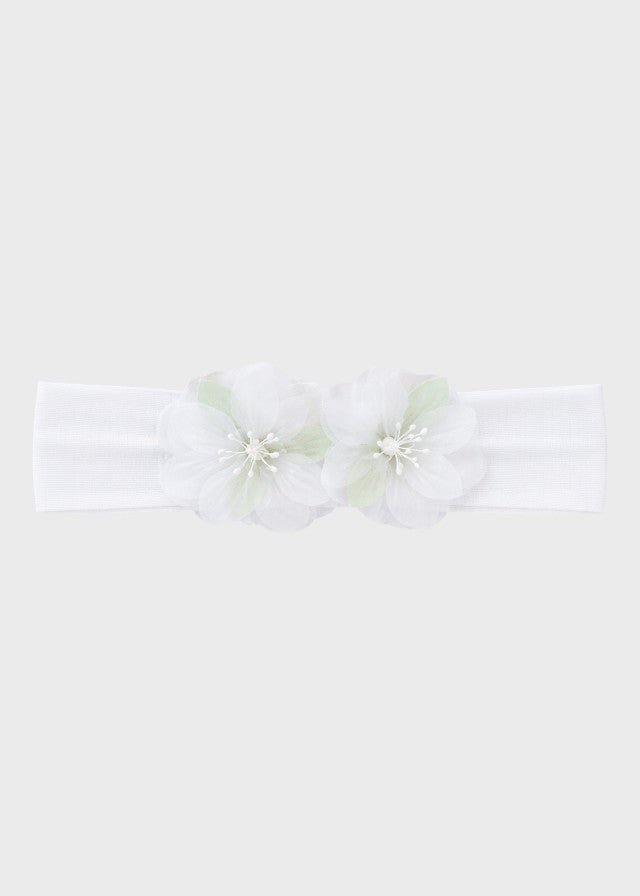 Fascia Capelli Cerimonia Bianca FA081/V corredino e abbigliamento neonato | NANU' BABY