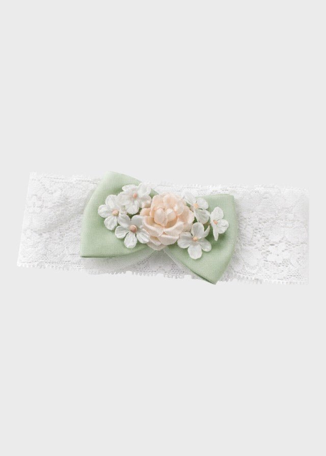 Fascia Capelli Cerimonia Bianca FA082/V corredino e abbigliamento neonato | NANU' BABY