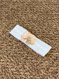 Fascia Fiori CRUDO 591016TU corredino e abbigliamento neonato | NANU' BABY