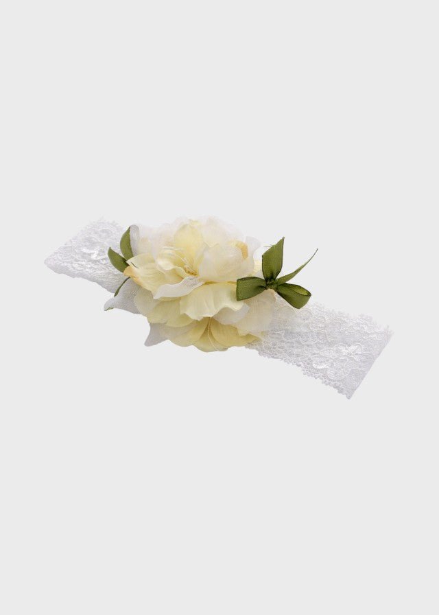 Fascia Pizzo Fiore Bianco GML0902CM - 683 corredino e abbigliamento neonato | NANU' BABY