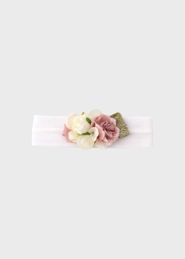 Fascia Tulle Fiore Bianco corredino e abbigliamento neonato | NANU' BABY
