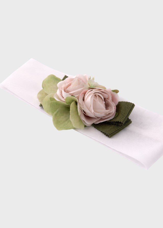 Fascia Verde Fiore Bianco corredino e abbigliamento neonato | NANU' BABY
