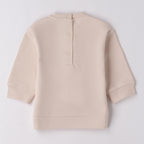 Felpa Cotone Stretch Invernale Bimba Avorio 3F716/2911 corredino e abbigliamento neonato | NANU' BABY