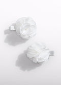 Fermagli Fiori Chiffon Bianco 5470/48 corredino e abbigliamento neonato | NANU' BABY