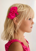Fermagli Fiori Chiffon Fucsia 5470/51 corredino e abbigliamento neonato | NANU' BABY