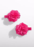 Fermagli Fiori Chiffon Fucsia 5470/51 corredino e abbigliamento neonato | NANU' BABY