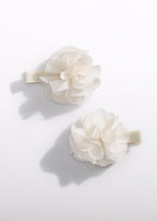Fermagli Fiori Chiffon Latte 5470/52 corredino e abbigliamento neonato | NANU' BABY