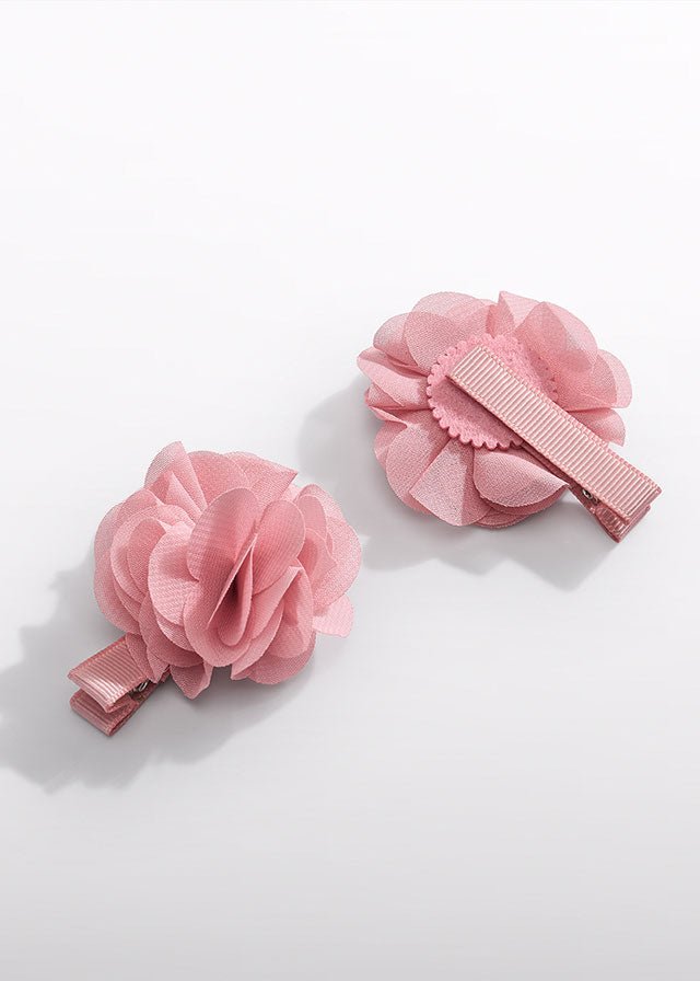 Fermagli Fiori Chiffon Rosa 5470/49 corredino e abbigliamento neonato | NANU' BABY