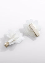 Fermagli Fiori Tulle Bianco 5467/62 corredino e abbigliamento neonato | NANU' BABY
