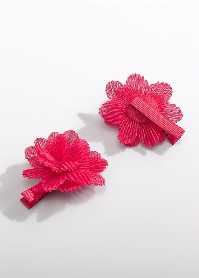 Fermagli Fiori Tulle Fucsia 5467/67 corredino e abbigliamento neonato | NANU' BABY