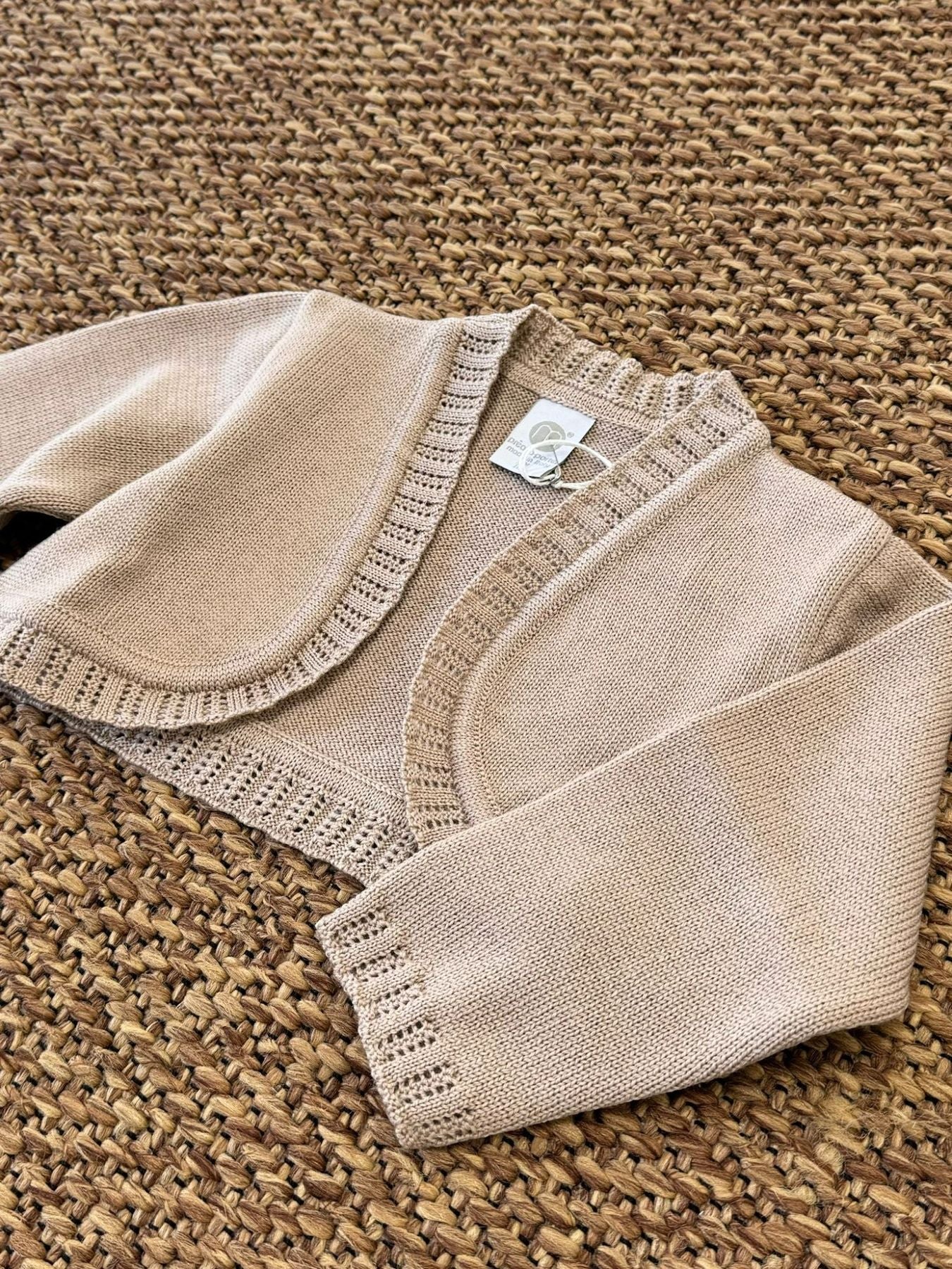 Giacca Cerimonia Bimba CAMMELLO IK31545 corredino e abbigliamento neonato | NANU' BABY