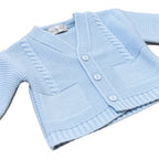 Giacca Cerimonia Bimbo Misto Cotone Cielo - PONTO POR PONTO 3/880 corredino e abbigliamento neonato | NANU' BABY