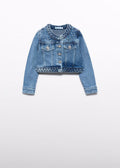 Giacca Denim Perle Blu 5307/35 corredino e abbigliamento neonato | NANU' BABY
