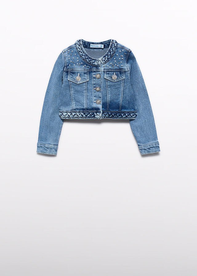 Giacca Denim Perle Blu 5307/35 corredino e abbigliamento neonato | NANU' BABY