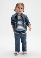 Giacca Jeans Cotone Blu 1490/57 corredino e abbigliamento neonato | NANU' BABY