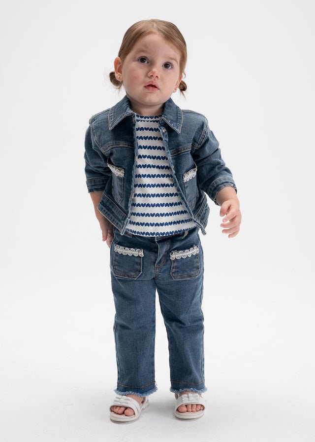 Giacca Jeans Cotone Blu 1490/57 corredino e abbigliamento neonato | NANU' BABY