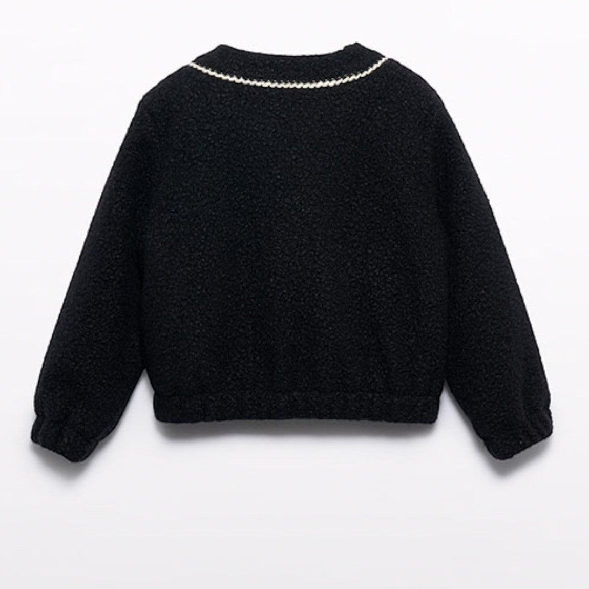 Giacca pellicciotto Bimba Nero 5843/8 corredino e abbigliamento neonato | NANU' BABY