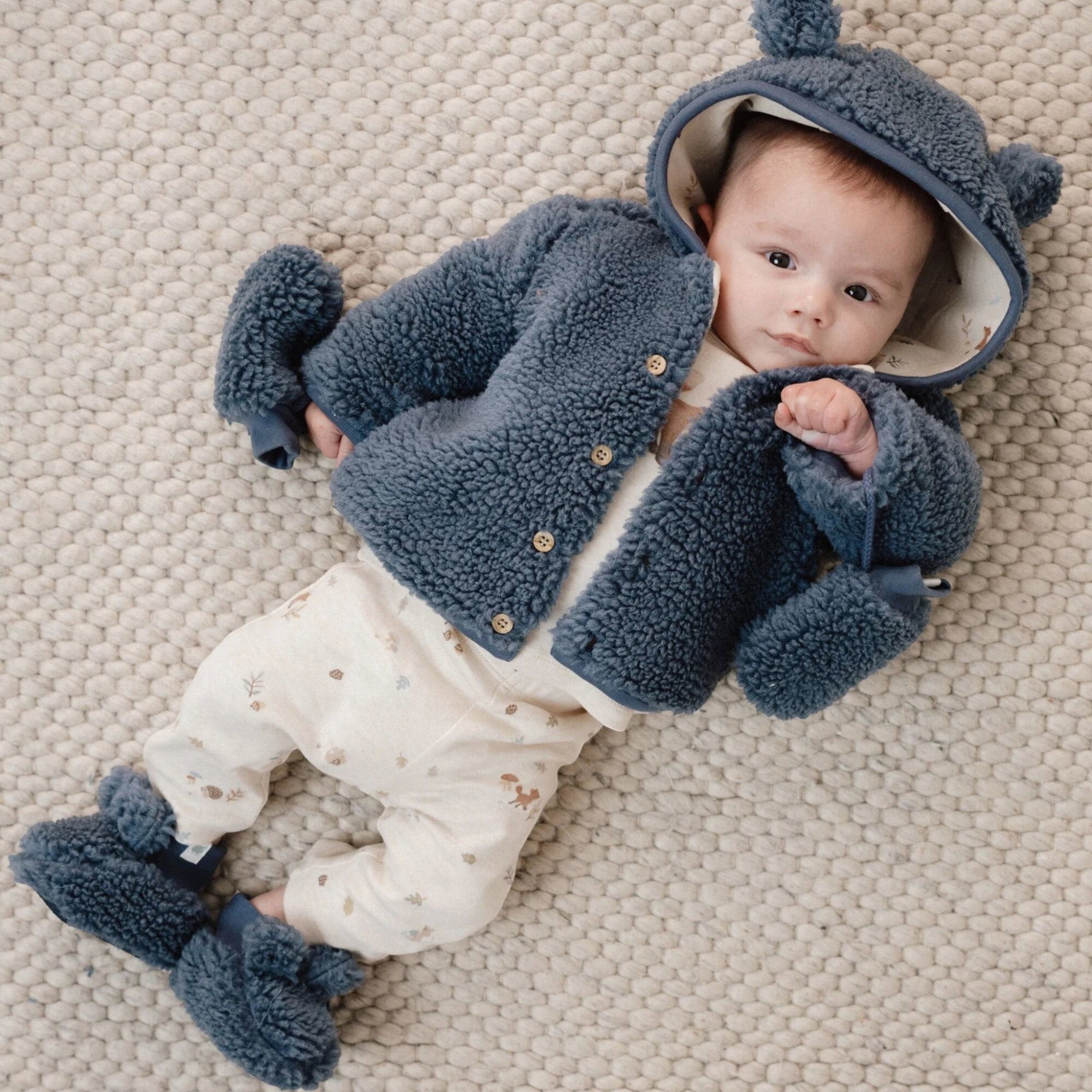 Giacca Teddy Bimbo Blu CL25092119 corredino e abbigliamento neonato | NANU' BABY