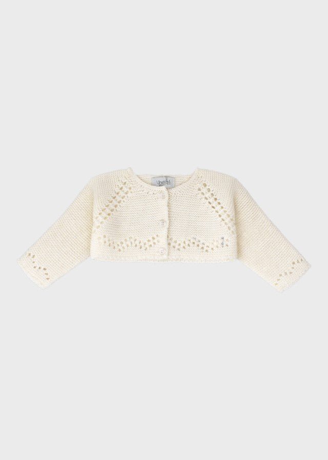 Giacca Traforata Avorio 9000/08 corredino e abbigliamento neonato | NANU' BABY