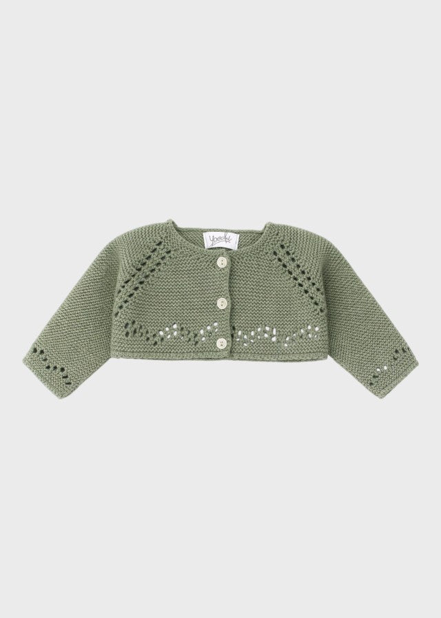 Giacca Traforata Verde 9000/24 corredino e abbigliamento neonato | NANU' BABY