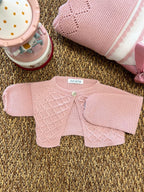 Giacchetta rombi Bimba ORO J6190 corredino e abbigliamento neonato | NANU' BABY