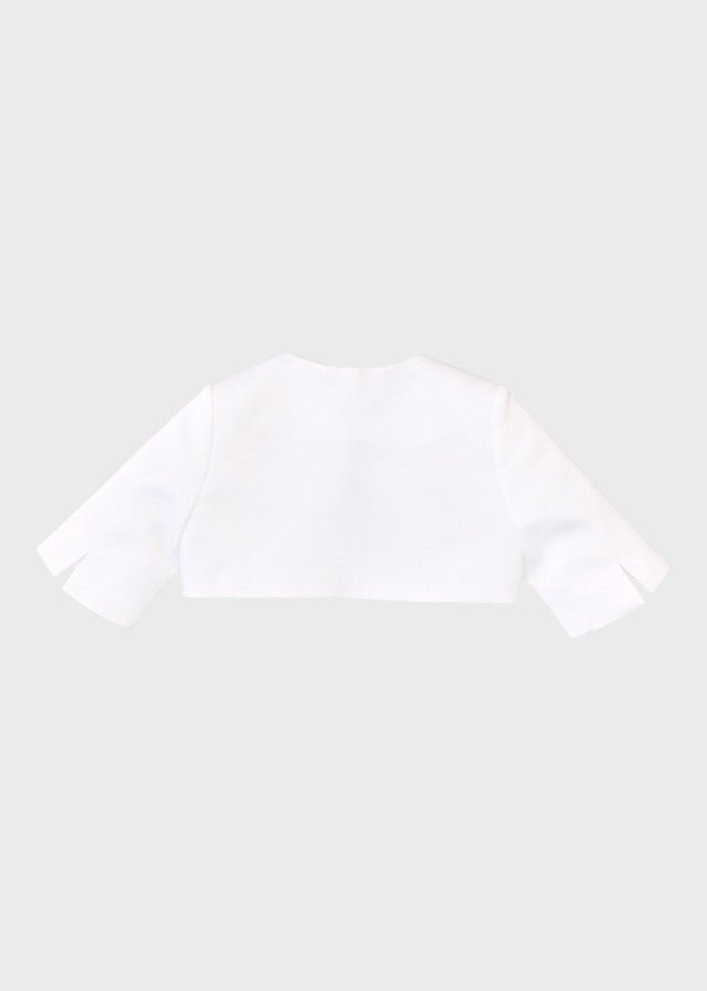 Giacchina Cerimonia Raso Bianco FGIAN011 corredino e abbigliamento neonato | NANU' BABY