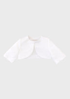 Giacchina Cerimonia Raso Bianco FGIAN011 corredino e abbigliamento neonato | NANU' BABY