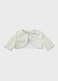 Giacchina Cerimonia Raso Verde FGIAN011/V corredino e abbigliamento neonato | NANU' BABY