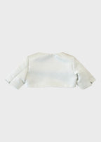 Giacchina Cerimonia Raso Verde FGIAN011/V corredino e abbigliamento neonato | NANU' BABY