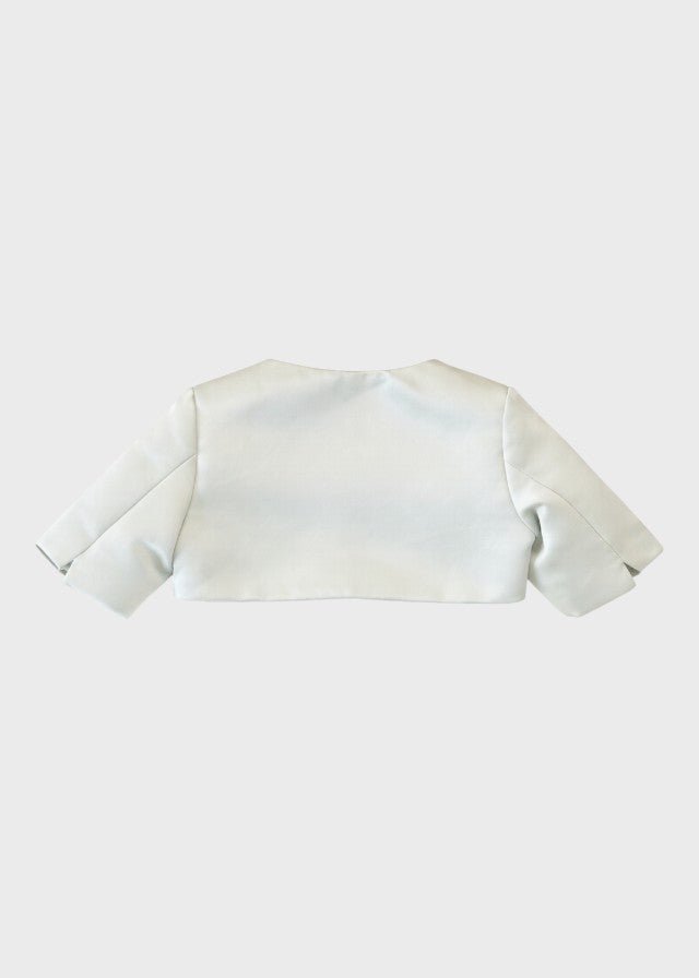 Giacchina Cerimonia Raso Verde FGIAN011/V corredino e abbigliamento neonato | NANU' BABY