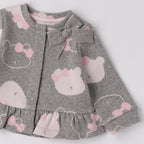 Giacchina Tessuto Jacquard Fiocco Bimba Rosa 3F713/2714 corredino e abbigliamento neonato | NANU' BABY