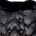 Giaccone lungo trapuntato Bimba Nero 5847/10 corredino e abbigliamento neonato | NANU' BABY
