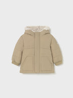 Giaccone orecchie pelo Bimbo Beige 2424/50 corredino e abbigliamento neonato | NANU' BABY