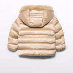 Giubbotto Satinato Pelo Bambina Beige ABEL & LULA corredino e abbigliamento neonato | NANU' BABY