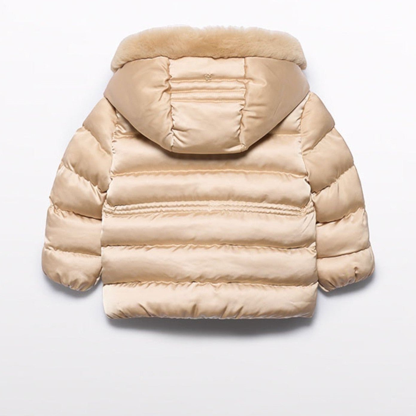 Giubbotto Satinato Pelo Bambina Beige ABEL & LULA corredino e abbigliamento neonato | NANU' BABY