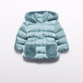 Giubbotto satinato pelo Bimba Azzurro Cielo 5821/21 corredino e abbigliamento neonato | NANU' BABY