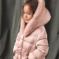 Giubbotto satinato pelo Bimba Rosa 5849/15 corredino e abbigliamento neonato | NANU' BABY