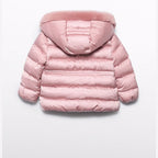Giubbotto satinato pelo Bimba Rosa 5849/15 corredino e abbigliamento neonato | NANU' BABY