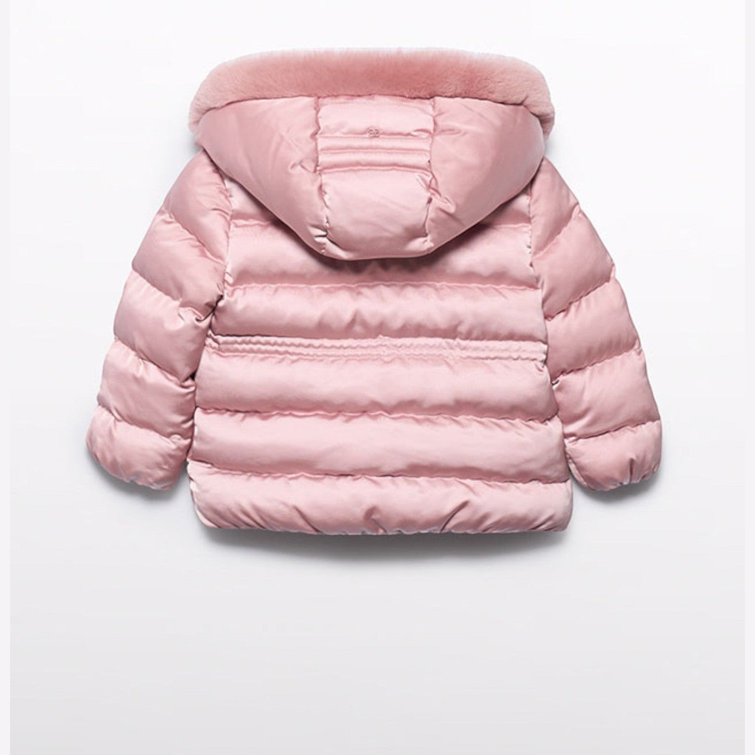 Giubbotto satinato pelo Bimba Rosa 5849/15 corredino e abbigliamento neonato | NANU' BABY