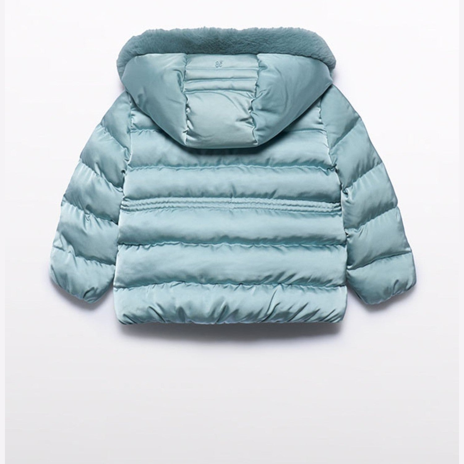 Giubbotto satinato pelo Bimba Verde 5849/16 corredino e abbigliamento neonato | NANU' BABY