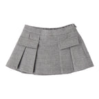 Gonna Twill Manopesca Plissettata Bimba Grigio 3F730/8879 corredino e abbigliamento neonato | NANU' BABY