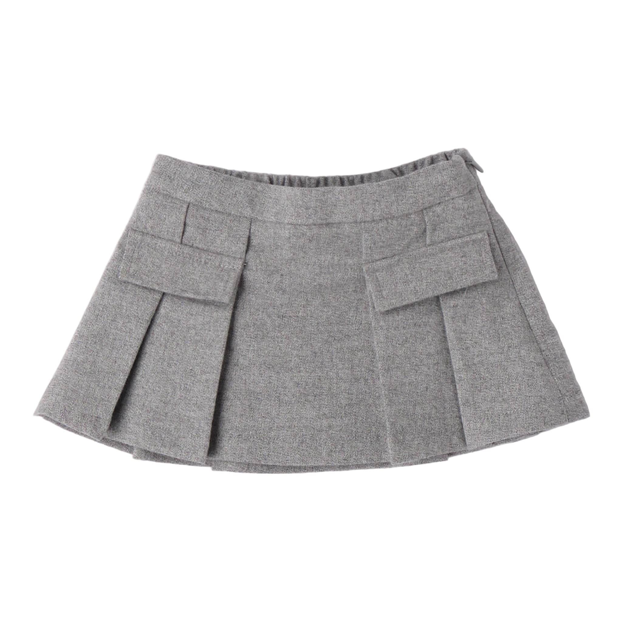 Gonna Twill Manopesca Plissettata Bimba Grigio 3F730/8879 corredino e abbigliamento neonato | NANU' BABY