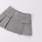 Gonna Twill Manopesca Plissettata Bimba Grigio 3F730/8879 corredino e abbigliamento neonato | NANU' BABY