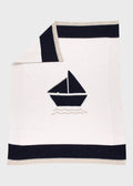 Blue Decorated Cotton Blanket 7616
