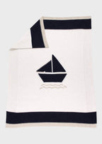 Blue Decorated Cotton Blanket 7616