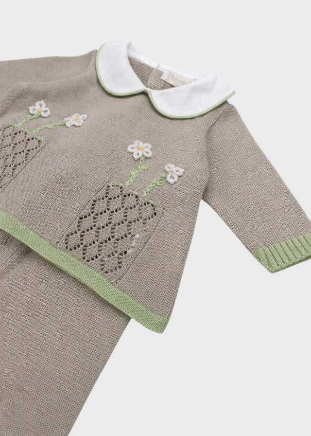 Dove Grey Cotton Birth Set 7567/T