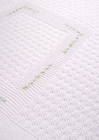 White Embroidered Flower Blanket SAIT/CO-C