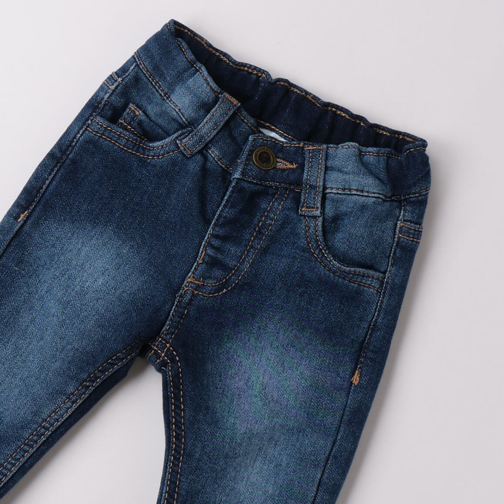 Jeans Denim Maglia Cotone Stretch Bimbo Blu 3F624/7450 corredino e abbigliamento neonato | NANU' BABY